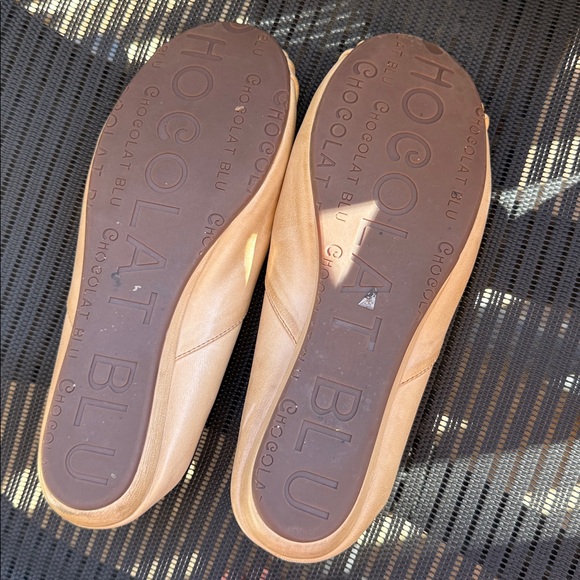 Chocolate Blu Cam Tan Leather Ballet Flats - Picture 5 of 10